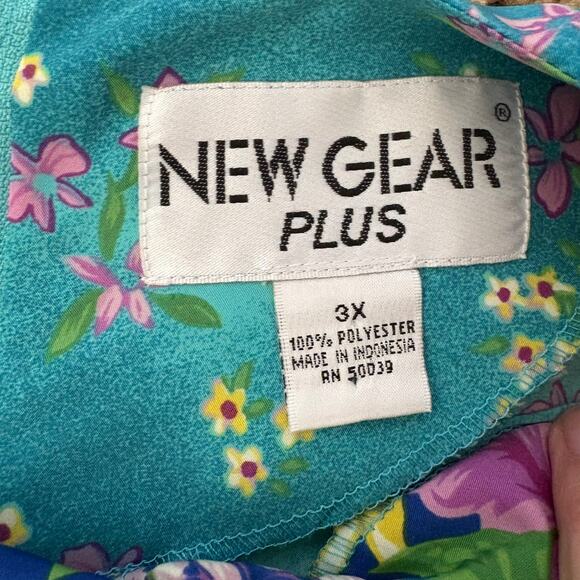 Vintage New Gear Plus Hawaiian Maxi Dress - 3X - Picture 4 of 4